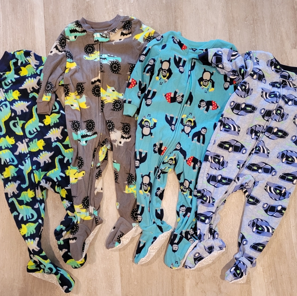 Carter's 1-Piece Fleece PJs -lot of 4 (12mo)